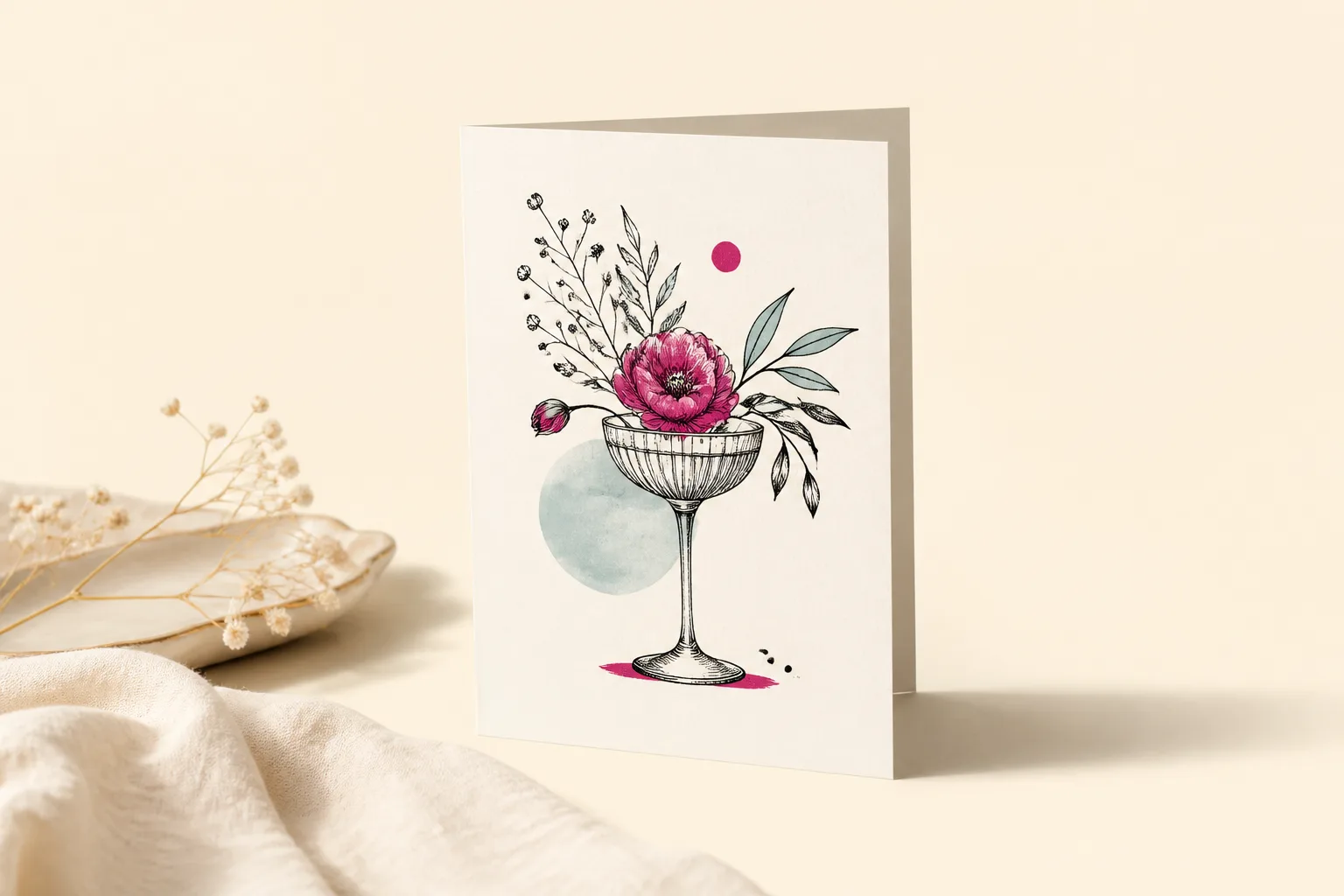 Folded greeting card